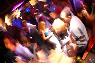 Disco Night Club Dancing People