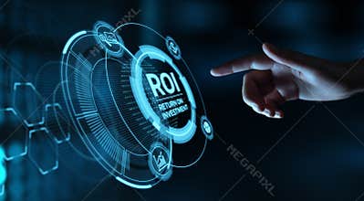 ROI Return on Investment Finance Profit Success Internet Business Technology Concept