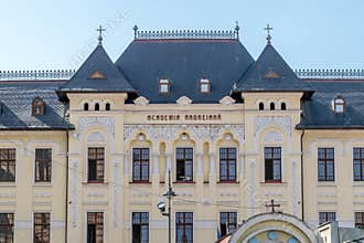 Sibiu, Romania - Faculty of Theology St. Andrei Saguna on a sunny summer day in Sibiu, Romania
