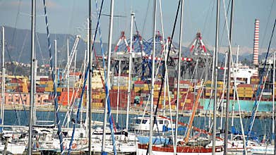 La Spezia Marina Yachts and Container Cargo Terminal
