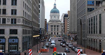 Scene Indiana State Capital Building, Indianapolis 4K