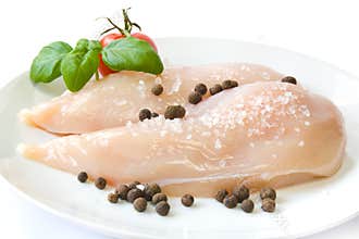Raw chicken breast