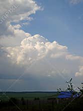 Cumulus clouds are dense, bright white clouds with significant vertical development during the day. Associated with the developmen