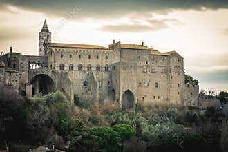 Palazzo dei Papi di Viterbo. Old 13th century italian palace