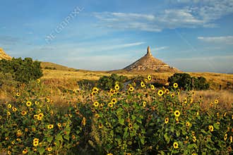 Chimney Rock National Historic Site, western Nebraska, USA