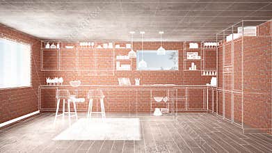 Home renovation, house development concept background, interior design under construction, custom architecture design project,