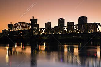 Sunset in Little Rock, Arkansas.