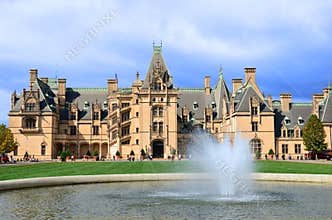 Biltmore Estate Mansion and reflecting pool, Asheville NC