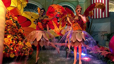 Decorations in botanical garden at Bellagio casino