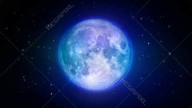 Beautiful moon and stars, best loop video background