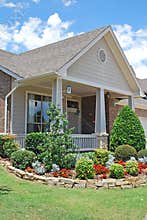 Suburban Home with Landscaping