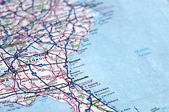 Map east coast america