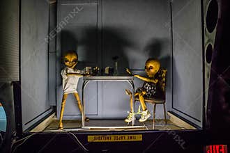 A miniature models of UFO in Roswell, New Mexico