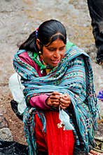 Portrait of a Tarahumara Indian woman in Copper Canyon