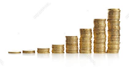 Stacks of gold coins
