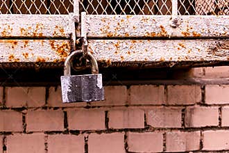 Gray hinged castle weathered cracked paint background beige wall brick urban design base