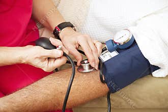 Testing Blood Pressure - Closeup