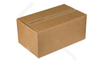 Closed cardboard box