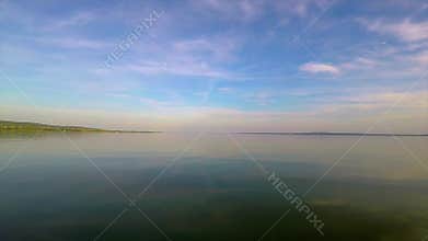 Calm water on the lake Balaton in Hungary