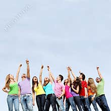 Diverse group of kids at summer camp