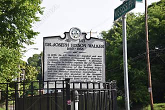 Dr. Joseph Edison Walker Historical Marker, Memphis, TN