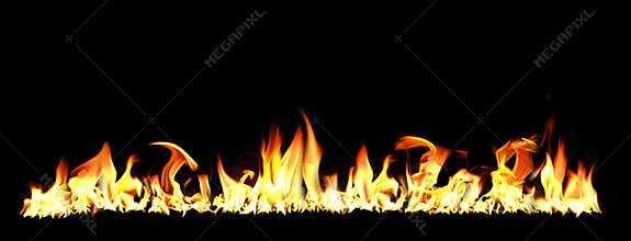Fire and flames with a burning dark red-orange background. Fire and flames.