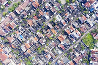 Dense residential neighborhood in Bandung