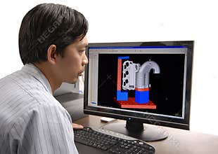 CAD Engineer at work