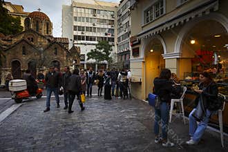 Ermou street in Athens.