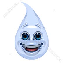 Smiling drop of water