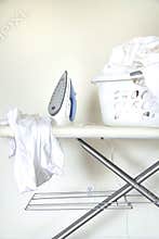 Laundry on ironing boardl life