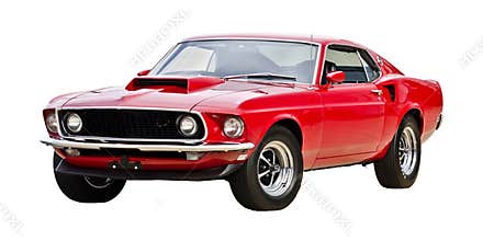 1969 Mustang Boss color red
