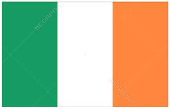 Ireland flag - island country in the North Atlantic