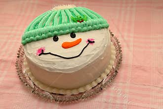 Snowman Birthday Cake