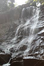 Background Waterfall rocks. Waterfall nature. travel concept.
