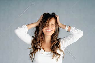 Portrait of a beautiful young woman