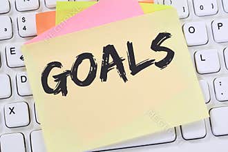 Goal goals to success aspirations and growth business concept no