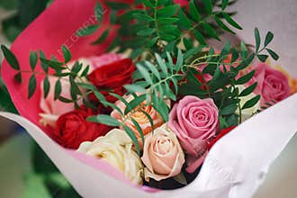 Bouquet of bright flowers