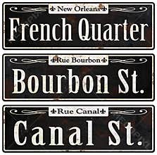 New Orleans Rustic Vintage Street Signs Retro