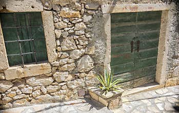 An old house made of stone on Adriatic cost