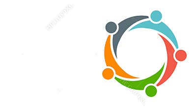 Teamwork Group Meeting. Video Logo Animation
