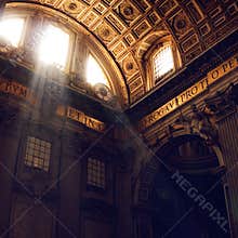 Vatican. St. Peter's Cathedral interior.