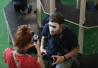 Souvenir at Vr devices testing in sonar Barcelona