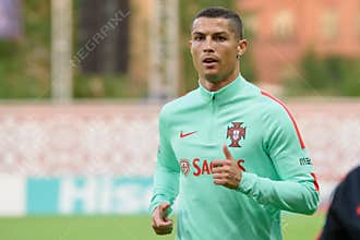 Cristiano Ronaldo, before game between Latvia-Portugal.