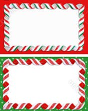 Christmas Labels Borders blank