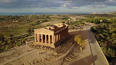 Ancient Greek temple of Concordia V-VI century BC, Valley of the Temples, Agrigento, Sicily.
