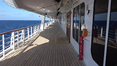 Outer deck on a cruise ship
