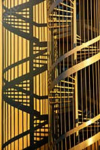 Corkscrew stairs and shadows