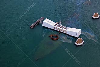 USS Arizona Memorial in Pearl Harbor Honolulu Hawaii