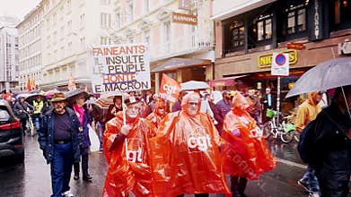 Street protest in France against Macron Reforms shame, message